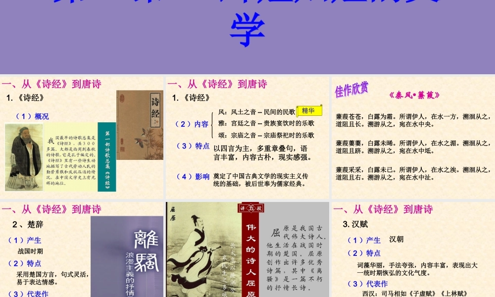 【历史】第9课辉煌灿烂的文学课件(人教版必修3)