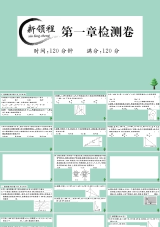 八年级数学上册 第一章(勾股定理)检测卷作业课件 (新版)北师大版 课件