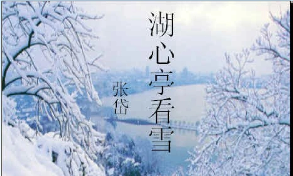 八年级语文湖心亭看雪课件 人教版 课件