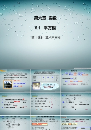 第1课时算术平方根