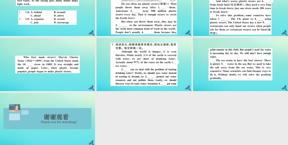 九年级英语全册 Unit 13 We re trying to save the earth(第3课时)习题课件 (新版)人教新目标版 课件