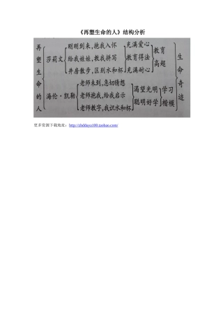 《再塑生命的人》结构分析