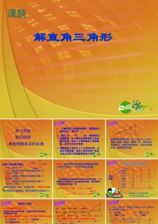 中考数学复习 (解直角三角形)课件 苏教版 课件