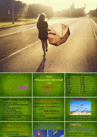 中学九年级英语全册 Unit 5 What are the shirts made of Section B(1a 1e)课件 (新版)人教新目标版 课件