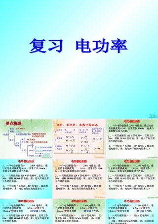 新课标 人教版初三物理复习 电功率 课件