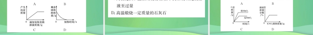 中考化学总复习 题型复习(一)函数图像题课件
