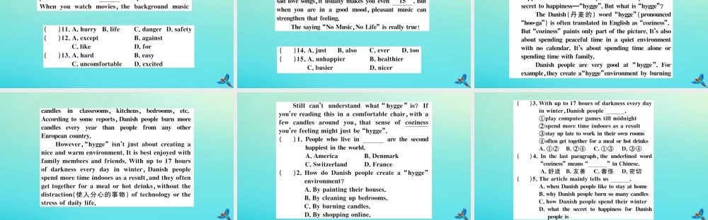 九年级英语全册 Unit 11 Sad movies make me cry(第3课时)习题课件 (新版)人教新目标版 课件