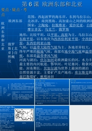 八年级地理 欧洲东部和北亚课件