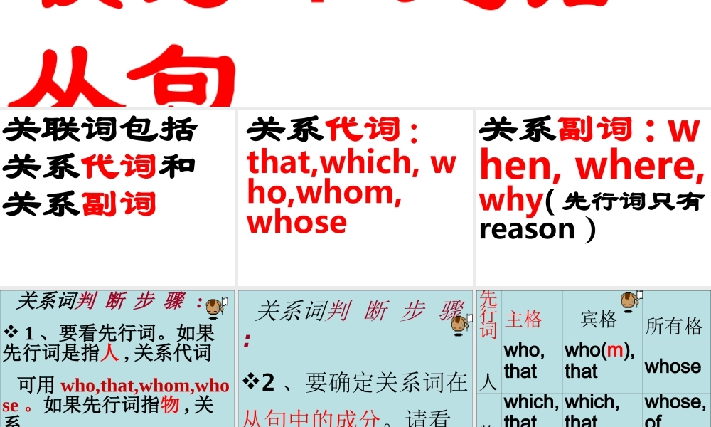 中考英语定语从句