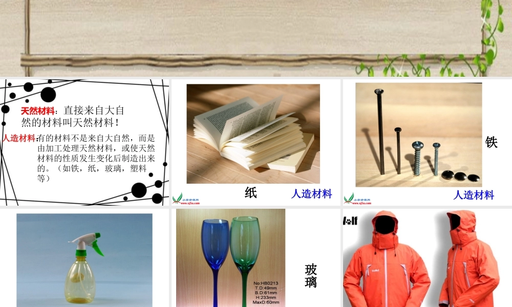 苏教版小学科学三年级上册《常见材料》课件