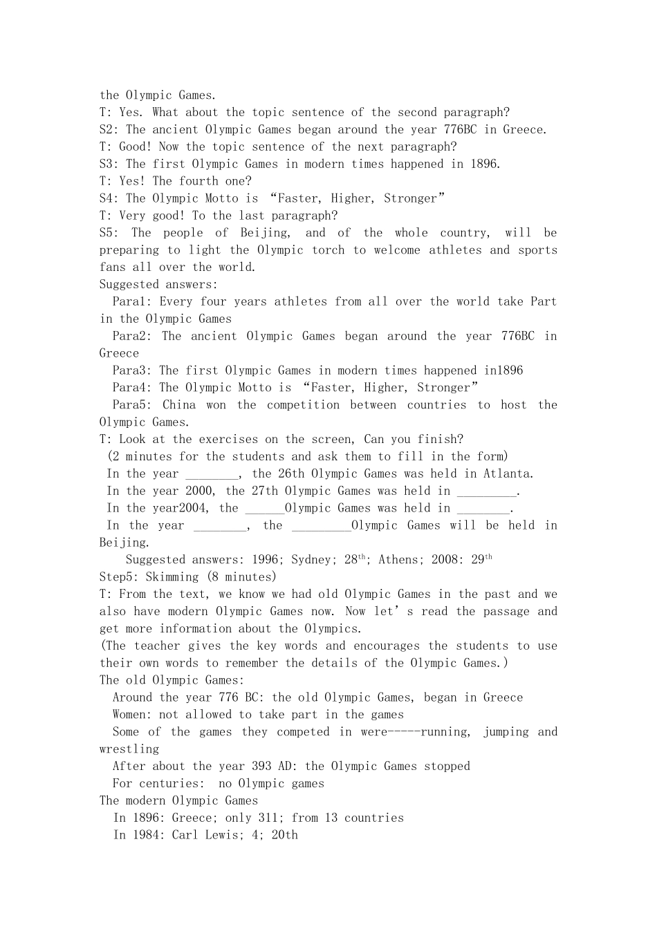 高一英语上册Unit8ReadingTheOlympicGames_第3页