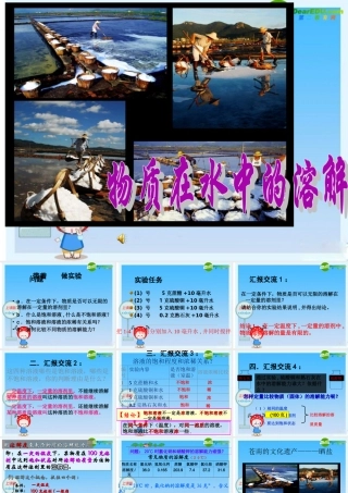 八年级科学上册 物质在水中的溶解课件 浙教版 课件