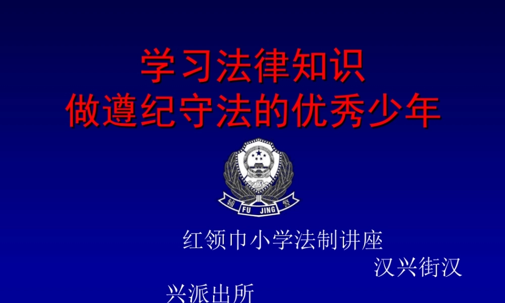 红领巾小学法制教育课