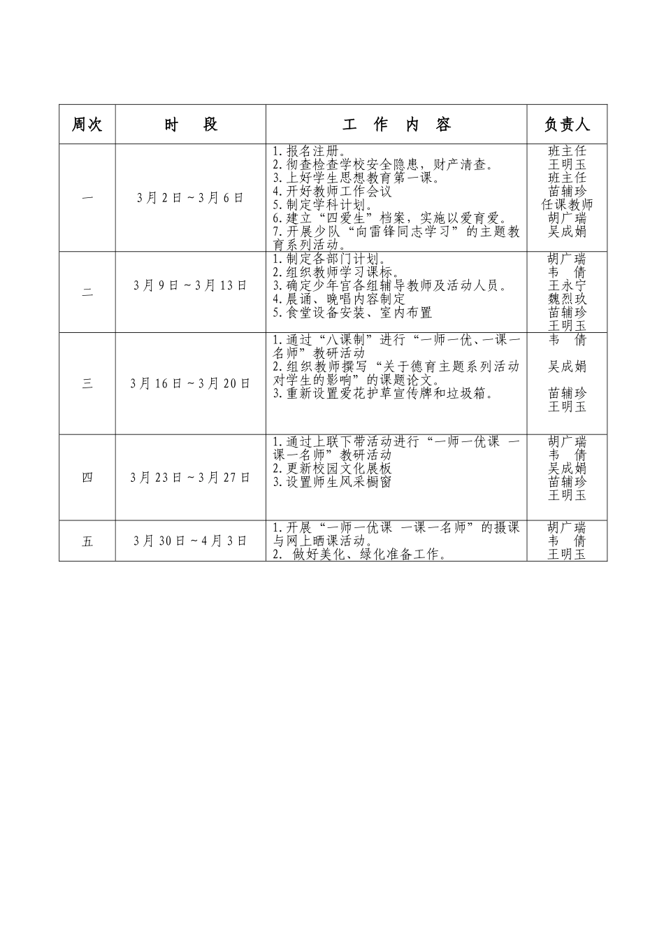 2014-2015学校周历表2_第2页