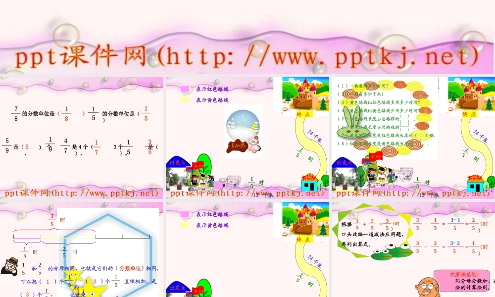 同分母分数加减