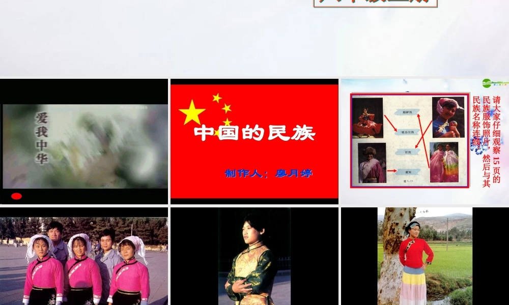 八年级地理上册 第四节中国的民族课件 湘教版 课件
