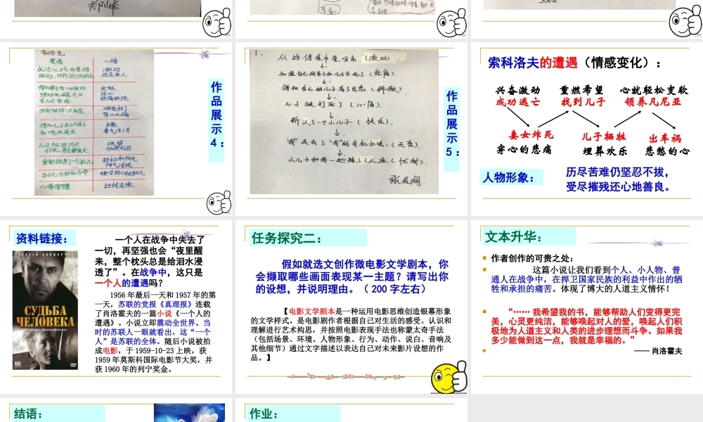 一个人的遭遇(节选)