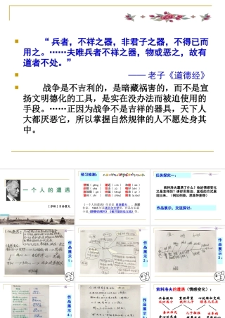 一个人的遭遇(节选)