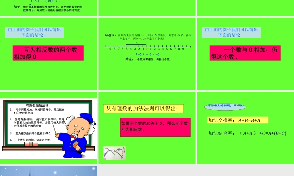 七年级数学有理数的加法课件 湘教版 课件