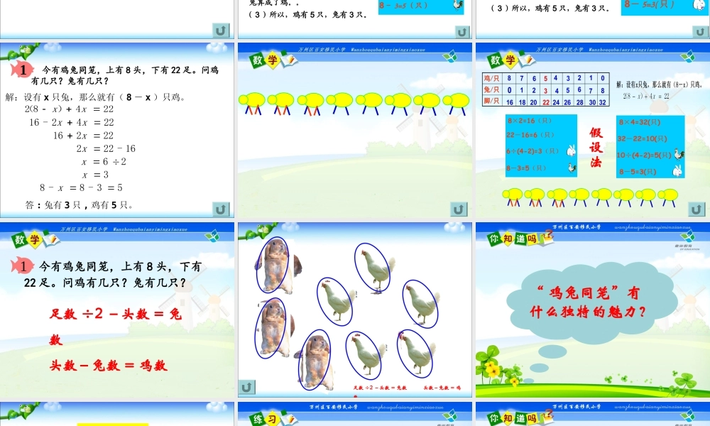 人教版_鸡兔同笼(自制精品)