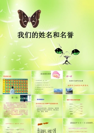 中学七年级政治上册(4.1 我们的姓名和名誉)课件2 苏教版 课件