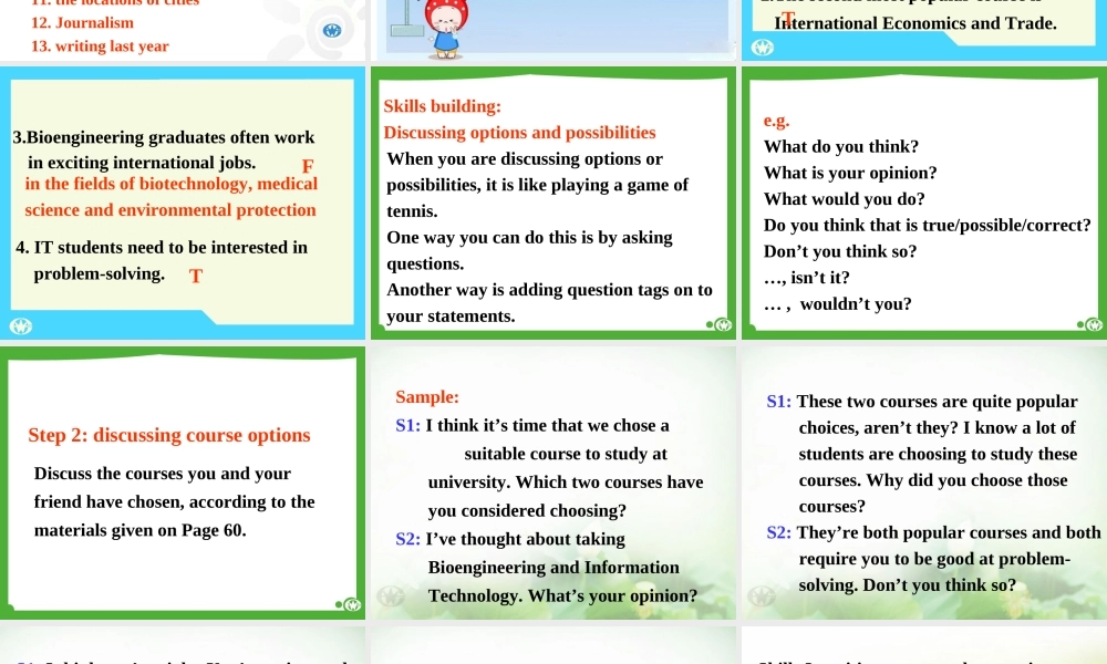 新课标高三英语高考二轮复习：(Task)(课件) 课件