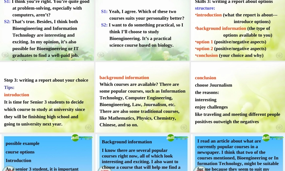 新课标高三英语高考二轮复习：(Task)(课件) 课件