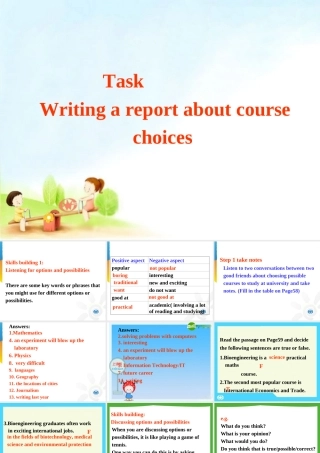 新课标高三英语高考二轮复习：(Task)(课件) 课件