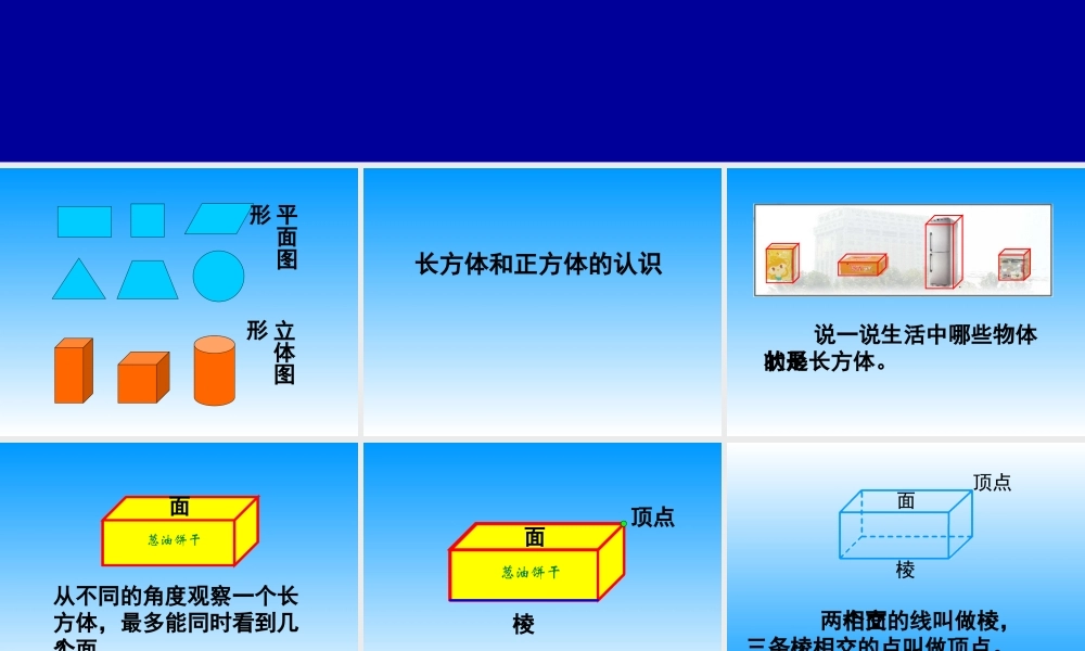 单元长方体和正方体的认识