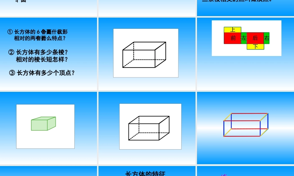 单元长方体和正方体的认识