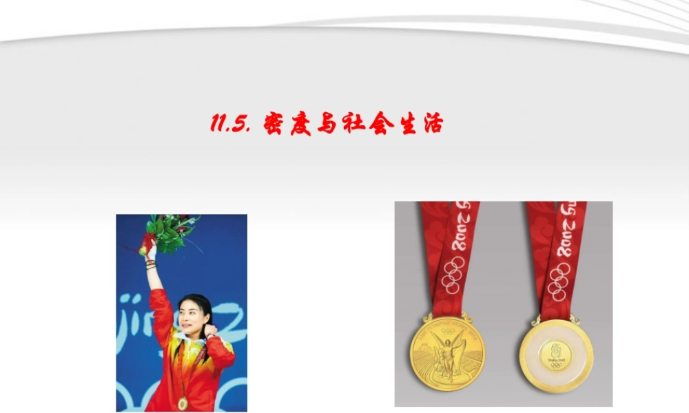 九年级物理 115密度与社会生活课件 人教新课标版 课件