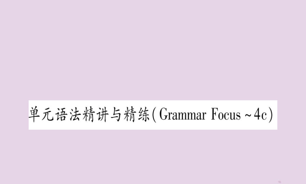 九年级英语全册 Unit 5 What are the shirts made of语法精讲与精练作业课件 (新版)人教新目标版 课件