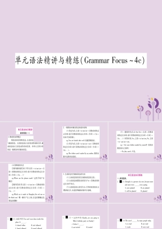 九年级英语全册 Unit 5 What are the shirts made of语法精讲与精练作业课件 (新版)人教新目标版 课件