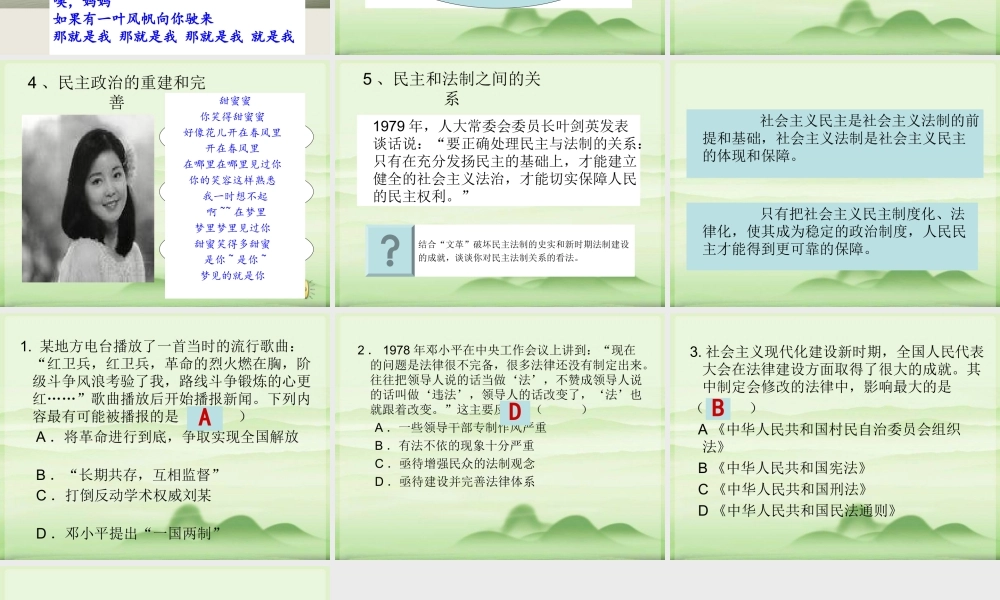 民主政治建设的曲折发展-上课用