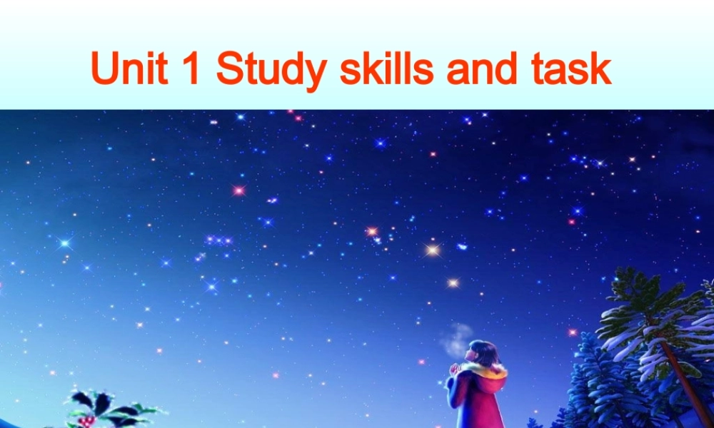 九(上)Studyskillsandtask