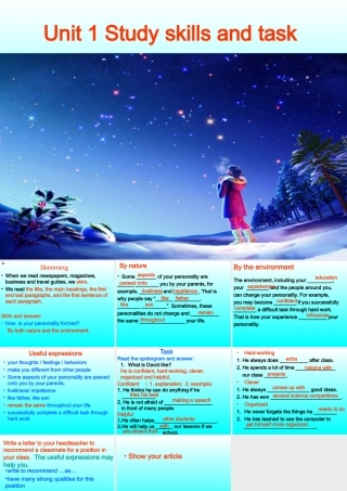 九(上)Studyskillsandtask