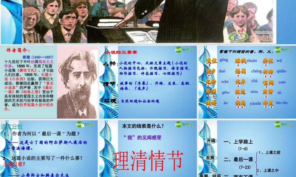 七年级语文下册(最后一课)课件 北师大版 课件