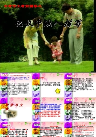 中考作文考前辅导课件 记叙中融入描写 课件