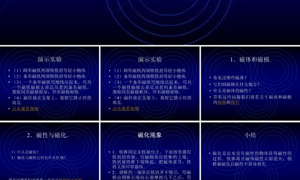 九年级物理上册 从永磁体谈起课件 沪粤版 课件