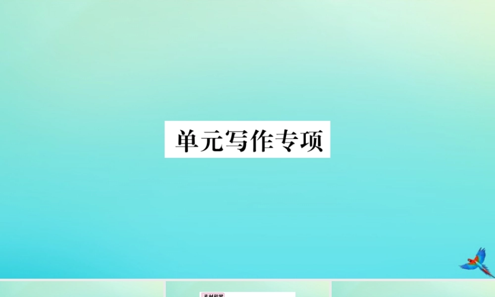 九年级英语全册 Unit 7 Teenagers should be allowed to choose their own clothes单元写作专项习题课件 (新版)人教新目标版 课件