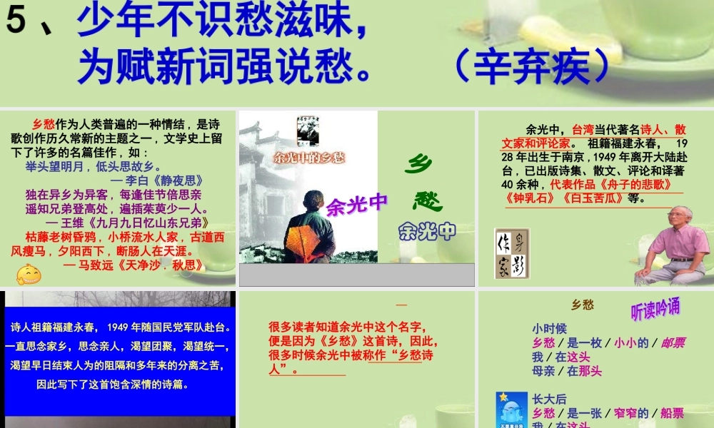 九年级语文 乡愁课件 新人教版 课件