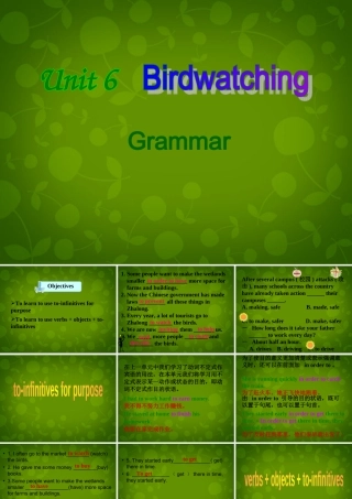 八年级英语上册 Unit 6 Bird watching Grammar课件 (新版)牛津版 课件