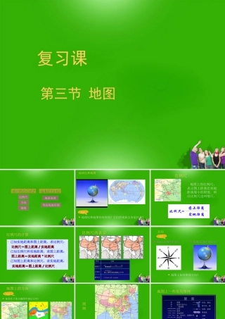 中考地理 (地图基本要素及地形图判读)复习课件 人教新课标版 课件