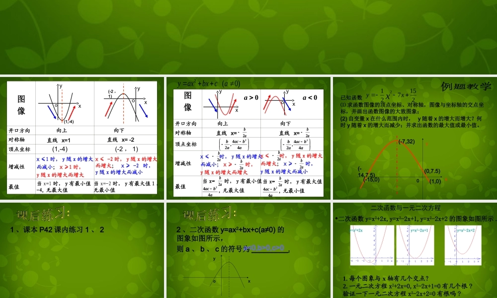 九年级数学上册 23 二次函数的性质课件 浙教版 课件