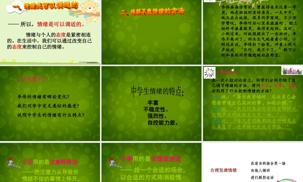 八年级政治上册 6.2 学会调控情绪课件 新人教版 课件