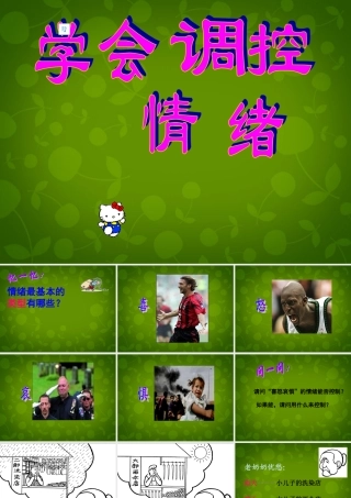 八年级政治上册 6.2 学会调控情绪课件 新人教版 课件
