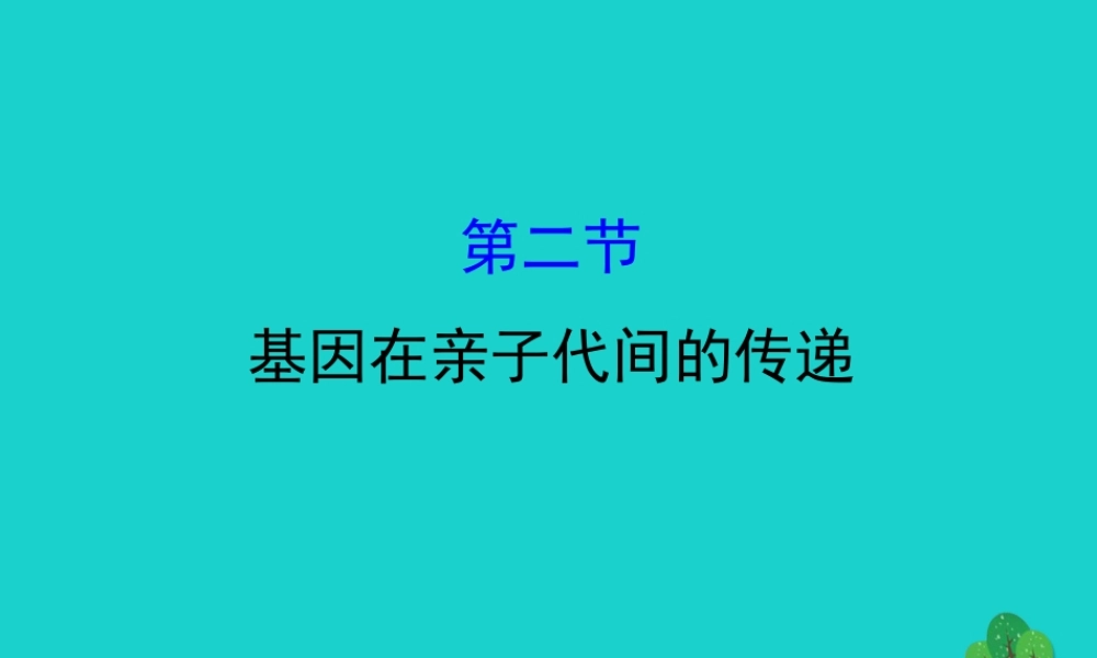 八年级生物下册 7.2.2基因在亲子代间的传递习题课件(新版)新人教版 课件