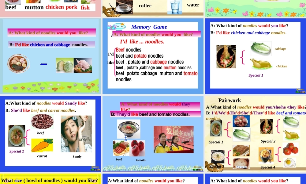 七年级英语下册 unit8 I d like some noodles 课件 人教新目标版 课件