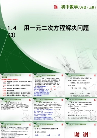 1.4用一元二次方程解决问题(3)