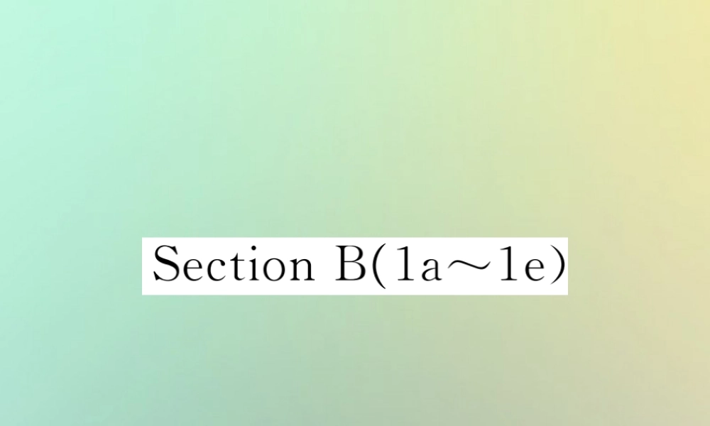 九年级英语全册 Unit 4 I used to be afraid of the dark Section B(1a 1e)课时检测课件 (新版)人教新目标版 课件